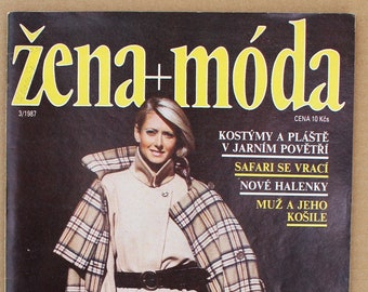 zena + moda 1987, Modezeitschrift Frauen 80er, mit Schnittmuster, Magazin aus Polen, mit deutschem Zusatz