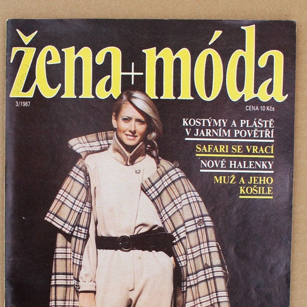 zena + moda 1987, Modezeitschrift Frauen 80er, mit Schnittmuster, Magazin aus Polen, mit deutschem Zusatz