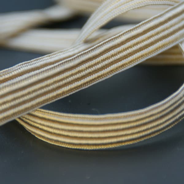 Vintage Tresse / Litze weißgold, gold, Beige, Glanz, Borte, Kurzwaren, Trim