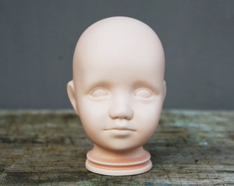 13 cm, antiker Puppenkopf, Biskuitporzellan, Baby, Puppenteile, Porzellan, Puppe