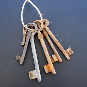 alter Schlüssel Bund, antike Schlüssel, 6 Schlüssel, Konvolut, Basteln, Dekoration, Haus, Garten, Schloss