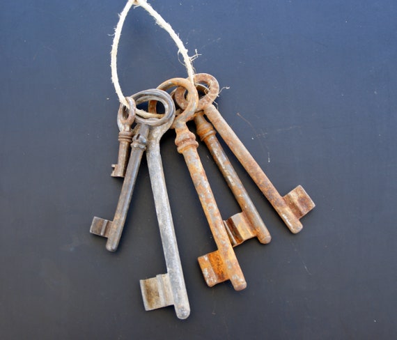 Alter Schlüssel Bund, antike Schlüssel, 6 Schlüssel, Konvolut