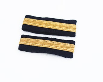 Uniform Loops, Military, Navy, Rank, Gold Strand, Shoulder Pieces, Navy