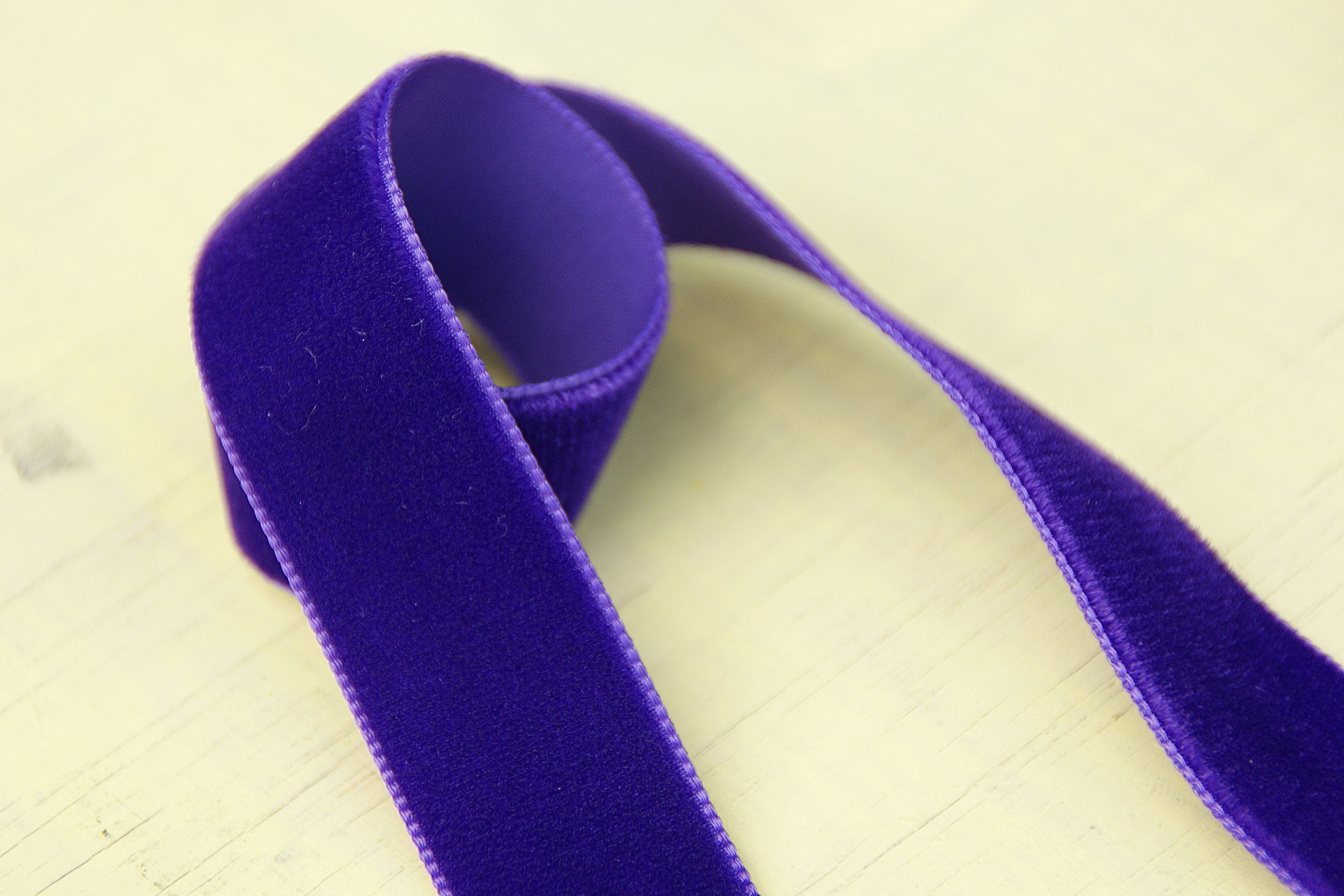 purple velvet ribbon wide 22 mm,yellow, vintage, ribbon ribbon, slanted  ribbon, vintage, violet