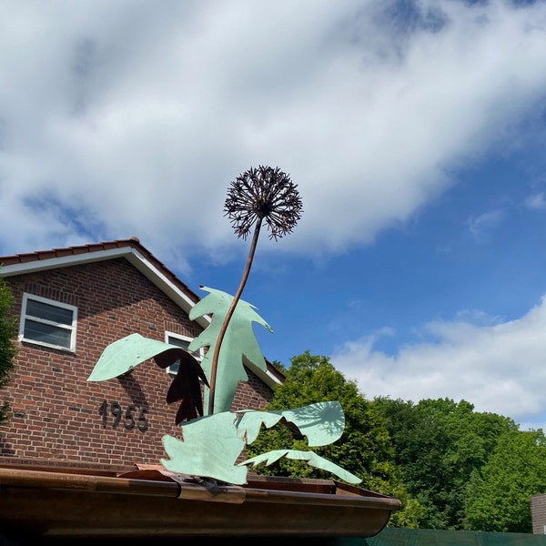 Pusteblume für die Dachrinne aus Kupfer