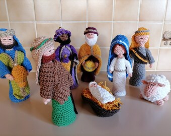 Christmas figures handmade crochet - 9 pieces