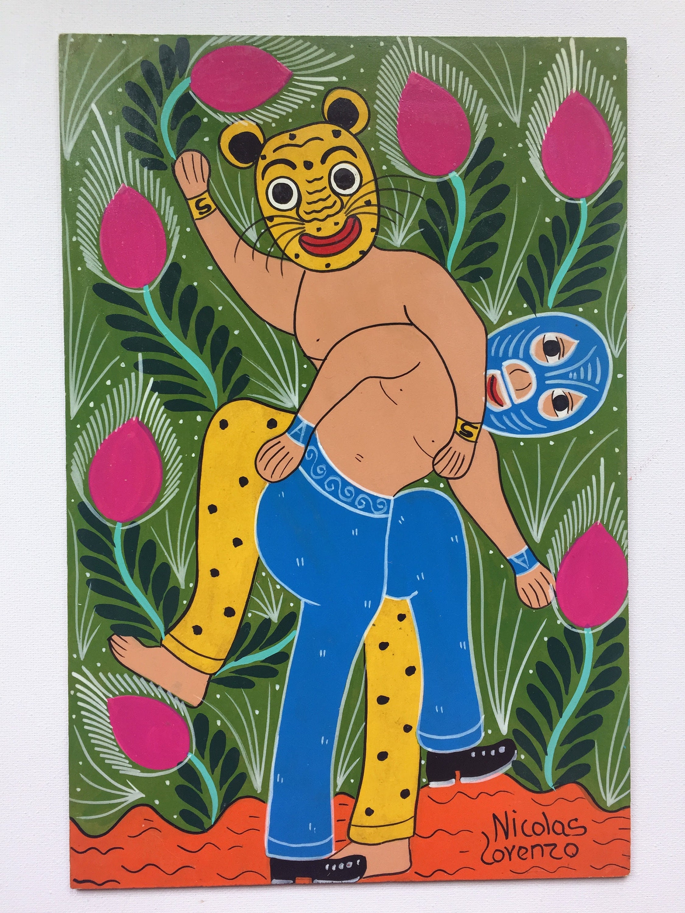 Jaguar Friends Paintings by Nicolas Lorenzo Mexican Folk Art Folk Art Familia Lorenzo Made in Mexico Arte Popular Mexican Art