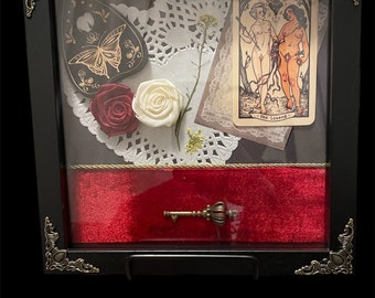 The Lovers Tarot Card Shadow Box