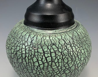 Raku Pot | Raku Vase | Raku Vessel | Textured Raku Vase | Textured Raku Pot | Wheel Thrown Raku Pot | Wheel Thrown Raku Vase