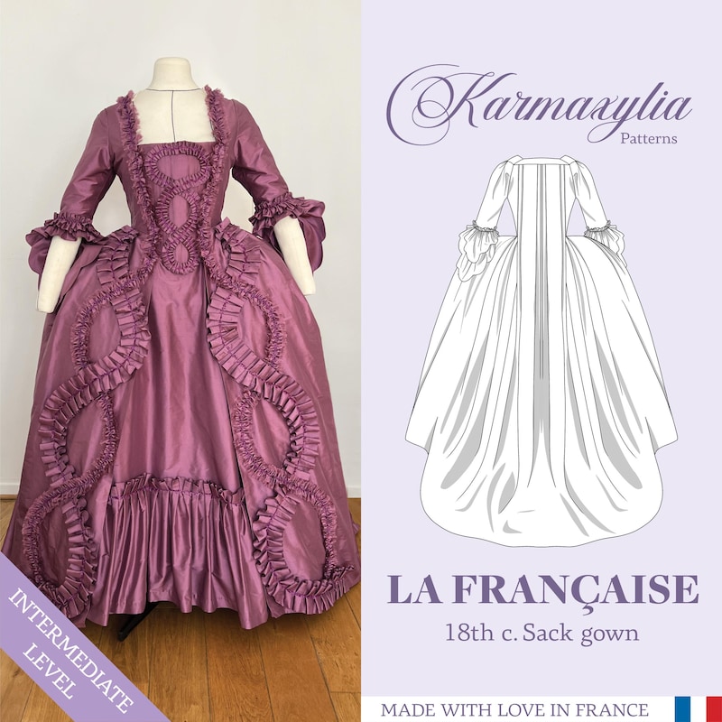 1700s Dresses Pattern - Etsy UK
