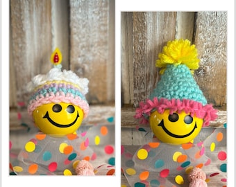 Nora Fleming smiley minis hat: Bithday
