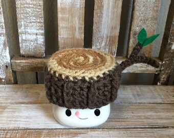 Marshmallow Mug hat: tree stump