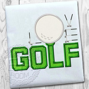 Golf Applique Embroidery Design, Sport Applique Embroidery Design, Machine Embroidery Design, Sport logo Embroidery Design, Instant Download