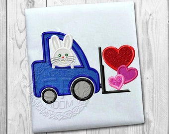 Love Loader Applique Embroidery Designs, Love Bunny Applique Embroidery Designs, Hearts Applique, Machine Embroidery, Instant Download