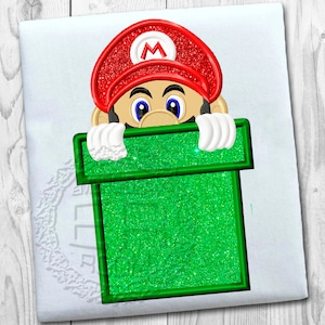 Superhero Applique Embroidery Design, Baby Applique Embroidery Design, Face Applique Embroidery Design, Mario Embroidery, Instant Download
