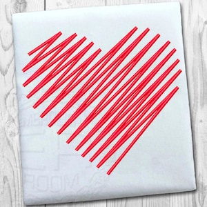 Heart Embroidery Design, Love Embroidery Design, Valentine&#39;s Day Embroidery Design,  Diagonal Embroidery Design, Instant Download # 9