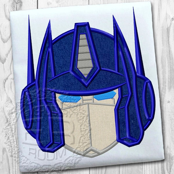 Kids Applique Embroidery Design, Robot Applique Embroidery Design, Autobot Embroidery Design, Face Embroidery Design, Baby,Instant Download