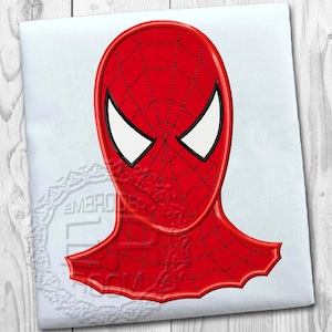 Superhero Applique Design, Kids Embroidery Design,  Web Embroidery Design, Baby Embroidery Design, Embroidery Face, Instant Download #139