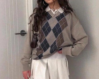 argyle sweater outfits