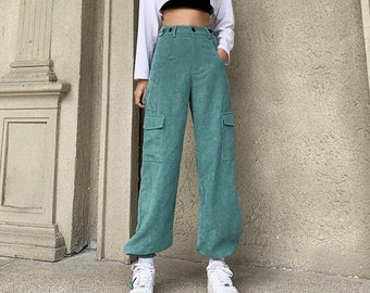 90s cargo pants with tassels