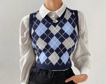 argyle sweater outfits