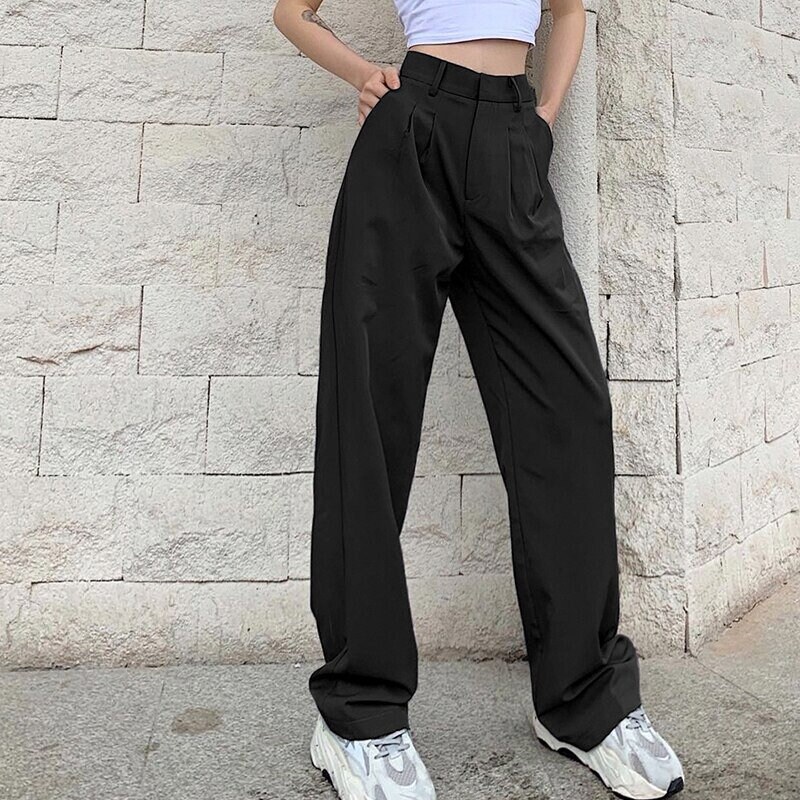 Dark Academia Casual High Waisted Long Trousers Pants / | Etsy