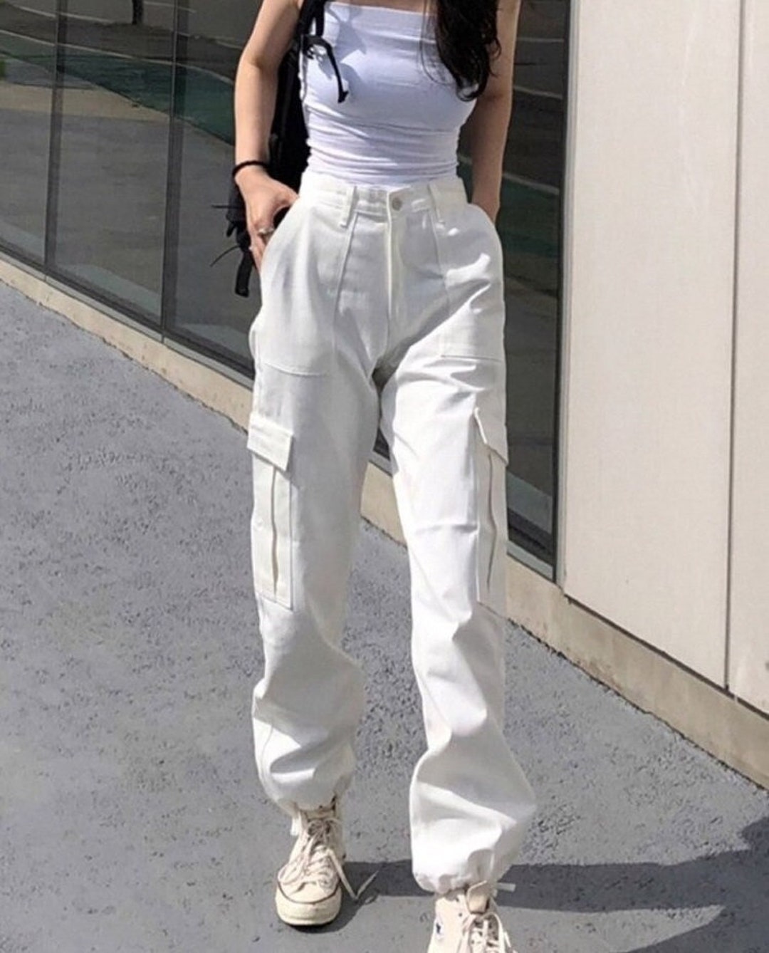 High Waisted Cargo Sweatpants / Streetwear / Vintage / Y2K - Etsy