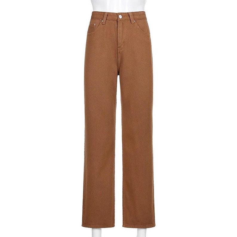 brown high waisted pants