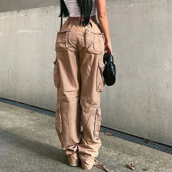 Low Waisted Khaki Wide Leg Hip Hop 