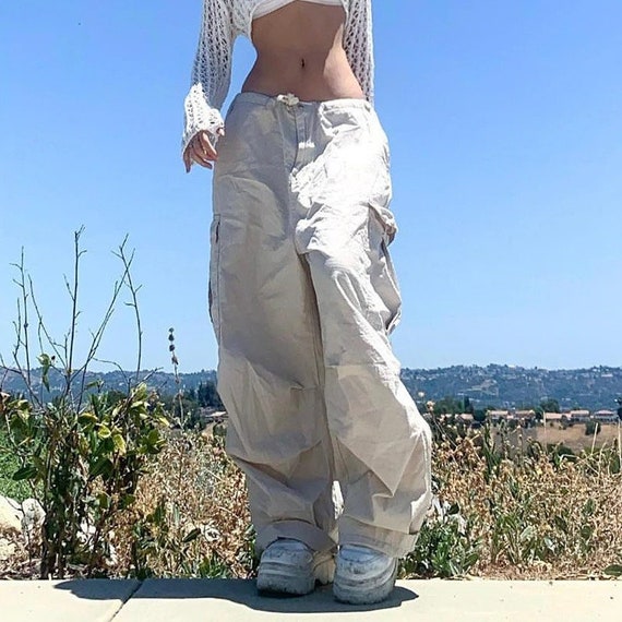 Baggy Low Waisted Wide Leg Cargo Sweatpants / Streetwear / - Etsy