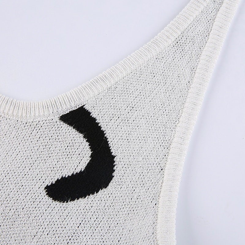 Y2K Knitted Designed Backless & Sleveless Sheath Bodycon Mini | Etsy