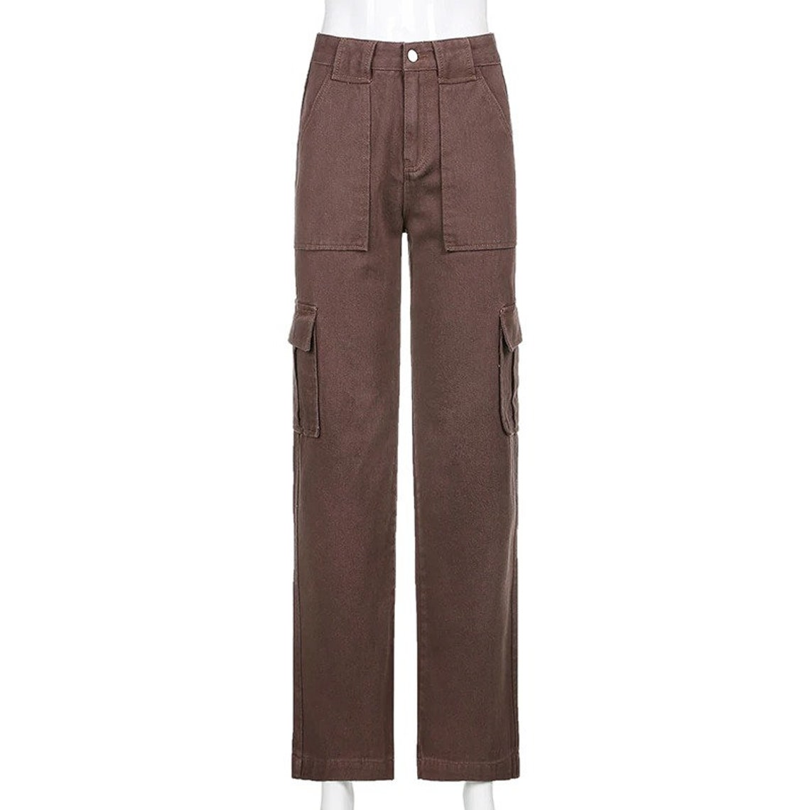brown high waisted pants