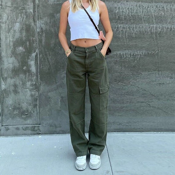 Y2K Side Pocket Designed High Waisted 