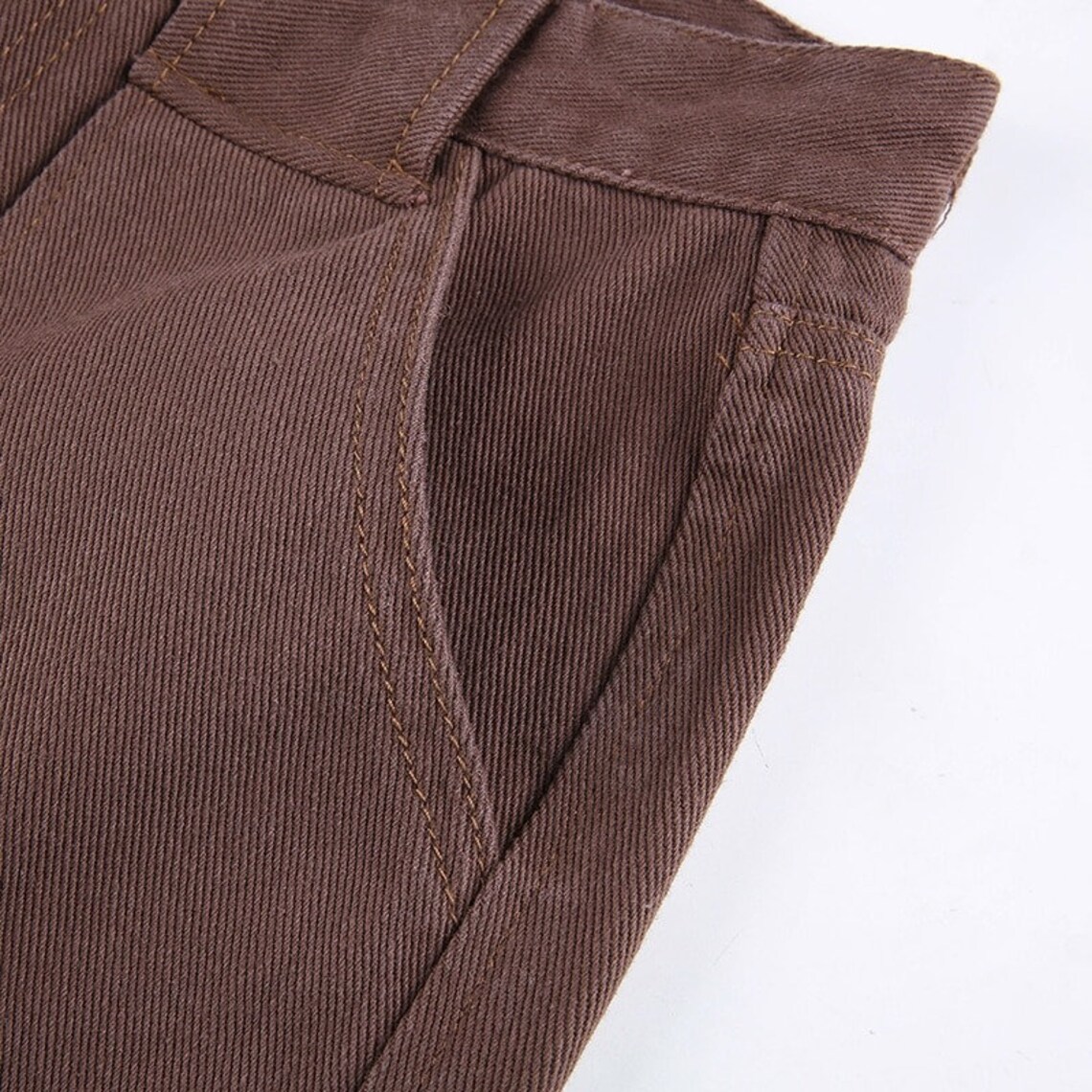 brown high waisted pants