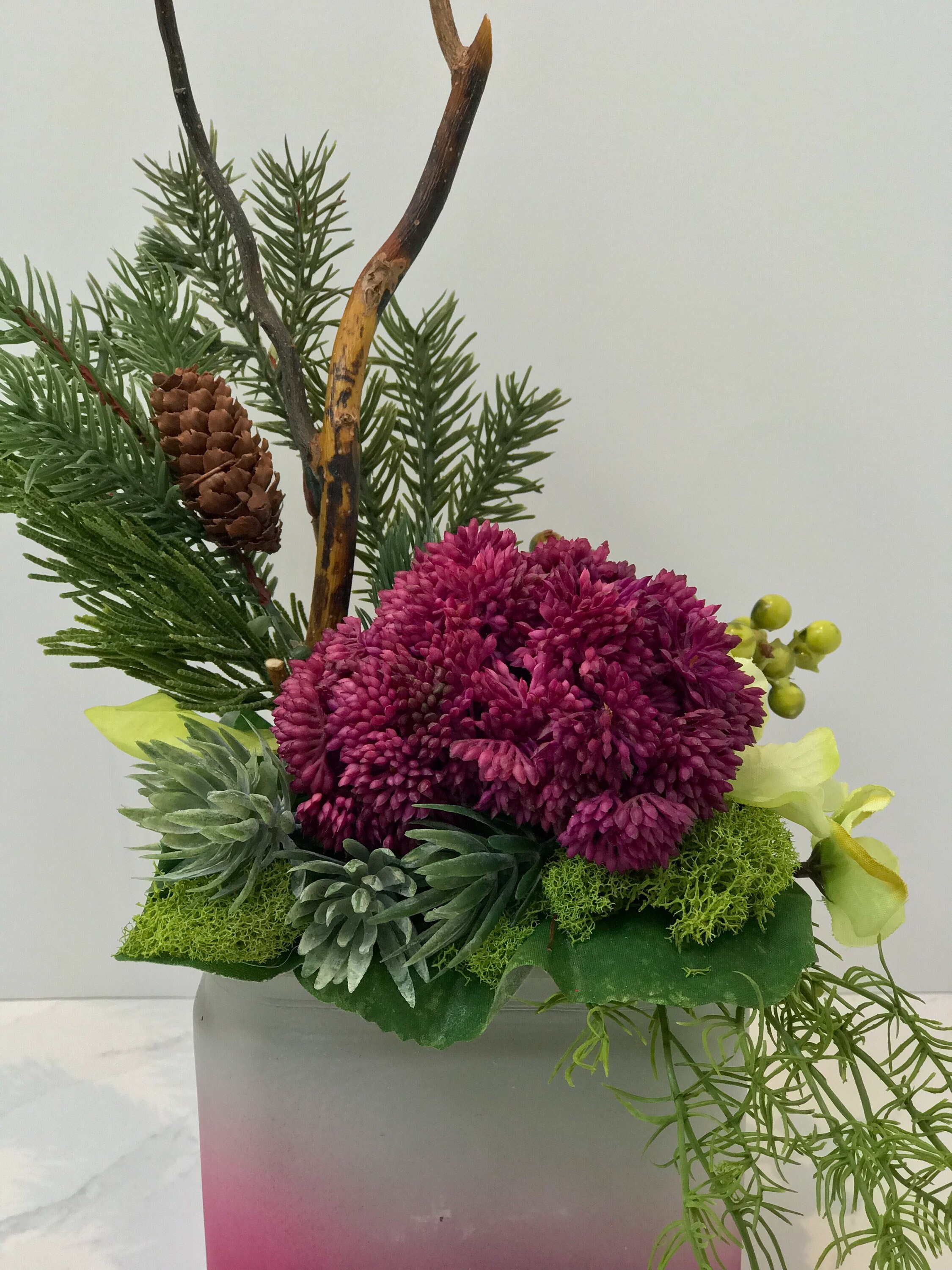 Fuchsia Faux Flower Dark Pink Silk Flower Artificial Flower Etsy UK