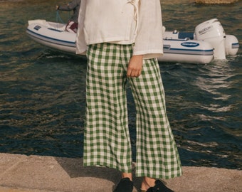 TOKYO linen pants. Japanese style linen pants.  Linen pants for women. High waisted linen pants