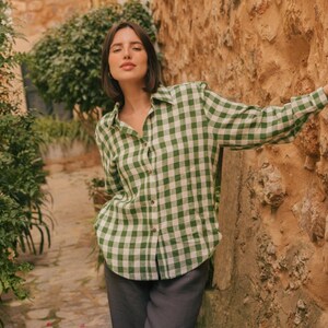 ODENSE casual linen shirt. Linen top women