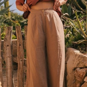 LYDIA linen pants. Classic linen pants. Linen pants for women