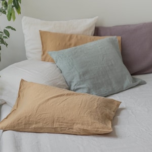 Linen pillowcase. Custom size linen pillow cover.