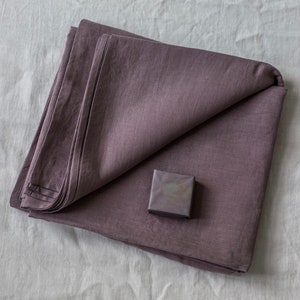 Linen flat sheet in Lilac. Linen sofa cover. Linen flat sheet Queen, King