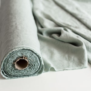 Sage Green Linen Fabric 95"/240cm. Wide Linen Fabric. Linen Fabric By The Yard