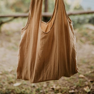 Linen tote bag. Linen shopping bag. Zero waste linen bag image 2