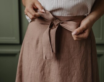 Linen wrap skirt IRIS