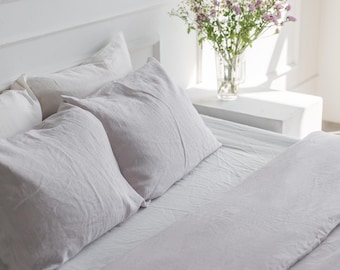 Linen Pillowcase in Cream Softened Linen Pillow Cover