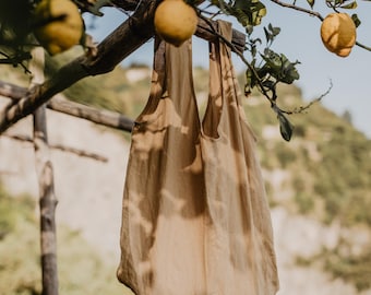 Linen tote bag. Linen shopping bag. Zero waste linen bag