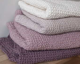 Waffle Linen Towel. Various Colors Waffle Linen Bath Towel. Linen Waffle Towel