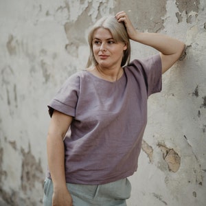PORTO oversized linen top. Linen clothing for women