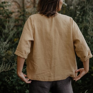 KYIV oversized linen jacket. Linen cardigan jacket. Linen jacket women