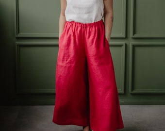 Wide linen pants ISABELLA
