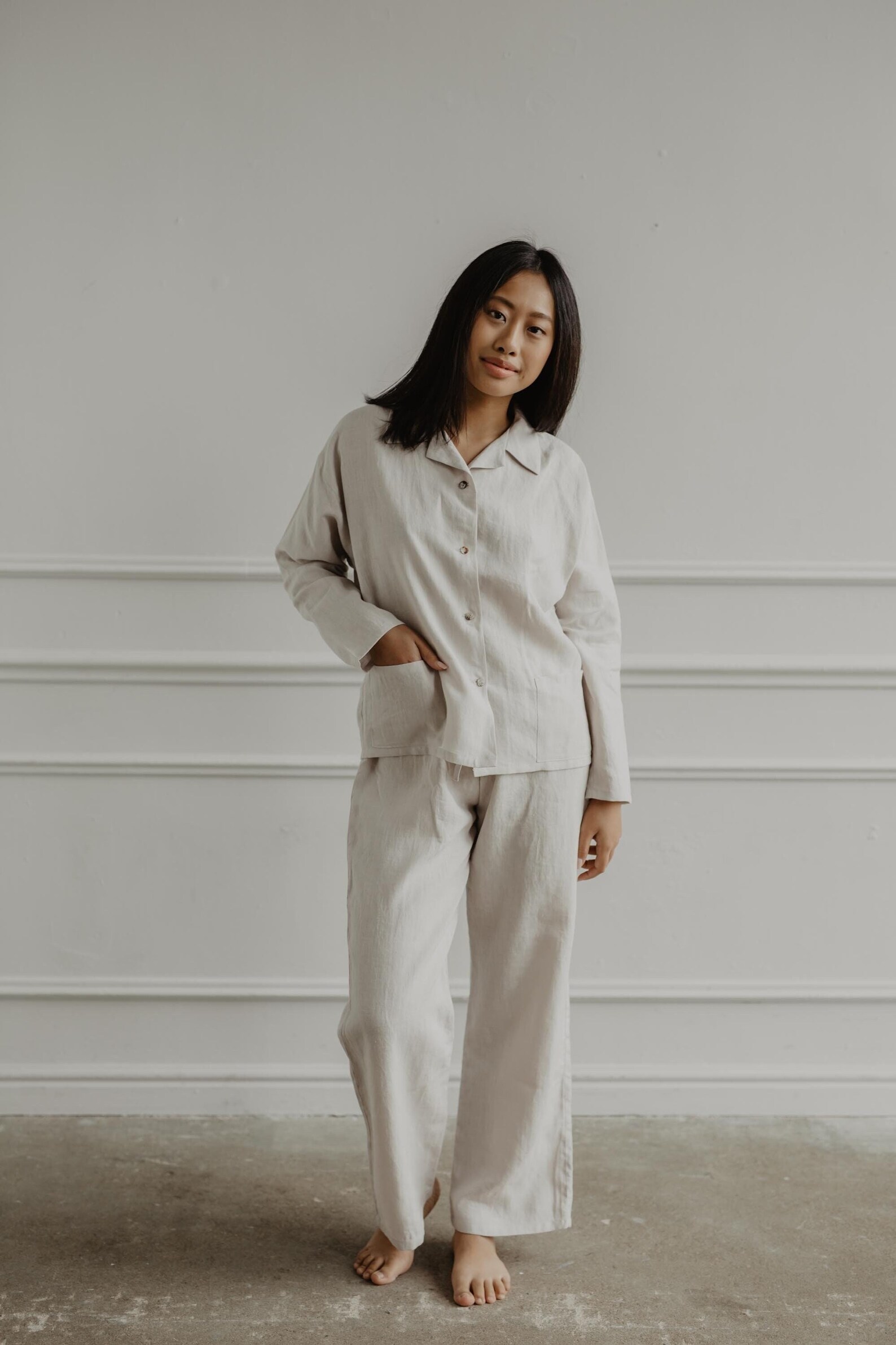 SoftSnooze™ Red Yuletide Yeehaw Ruffle Long Sleeve Pajama
